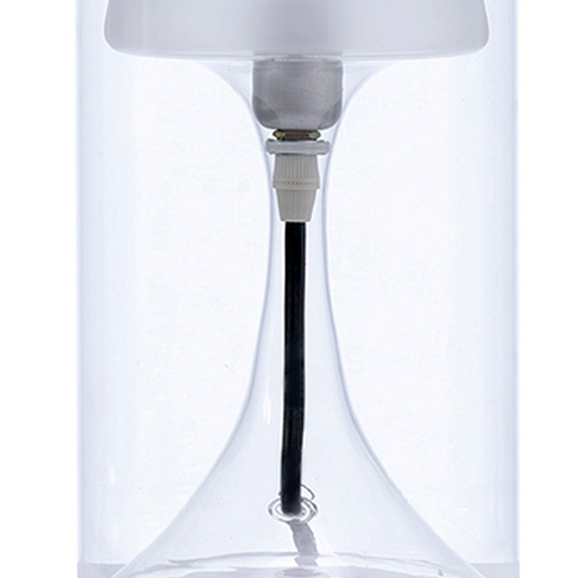 Hurricane Table Lamp with Frosted Glass Shade Clear-zoom-3