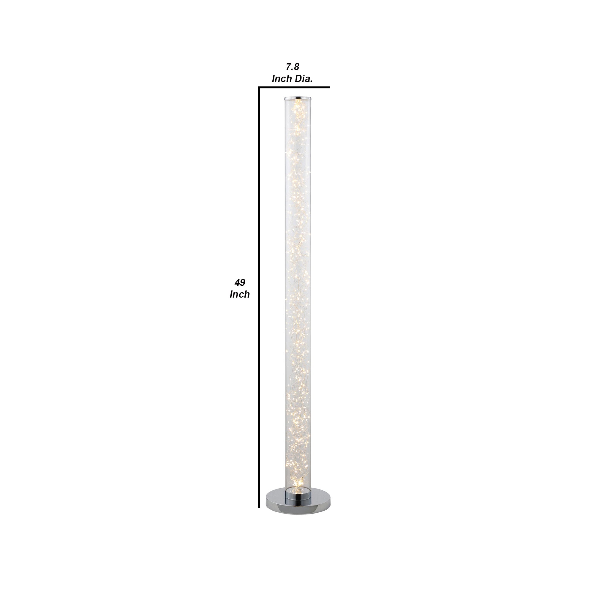 Floor Lamp With 360 Pieces Led Rope Bulbs Silver-zoom-5