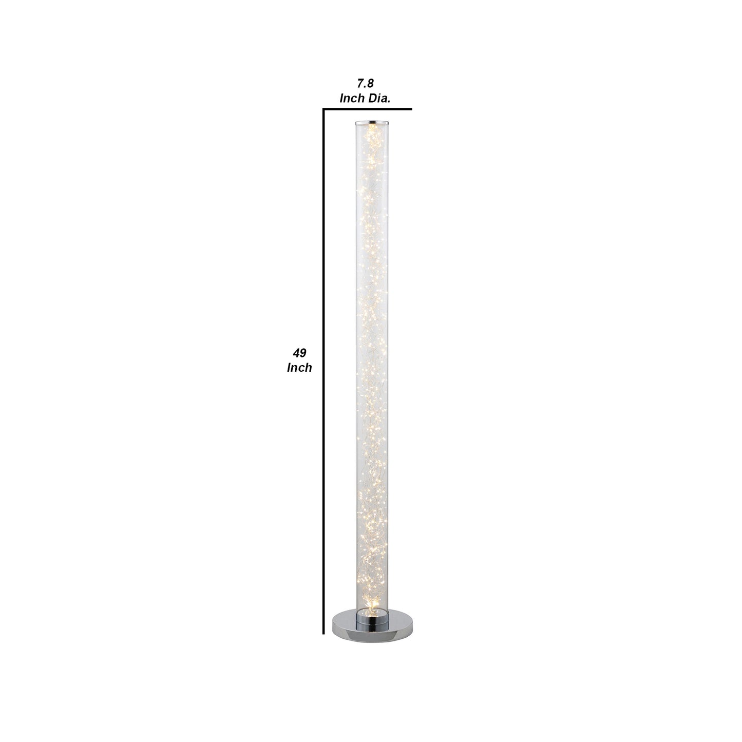Floor Lamp With 360 Pieces Led Rope Bulbs Silver