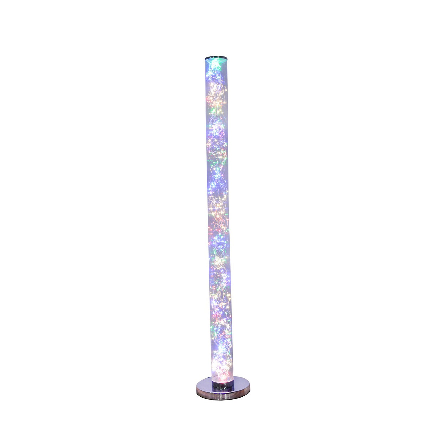 Floor Lamp With Led Bulbs And Wireless Remote Control Silver-zoom-1