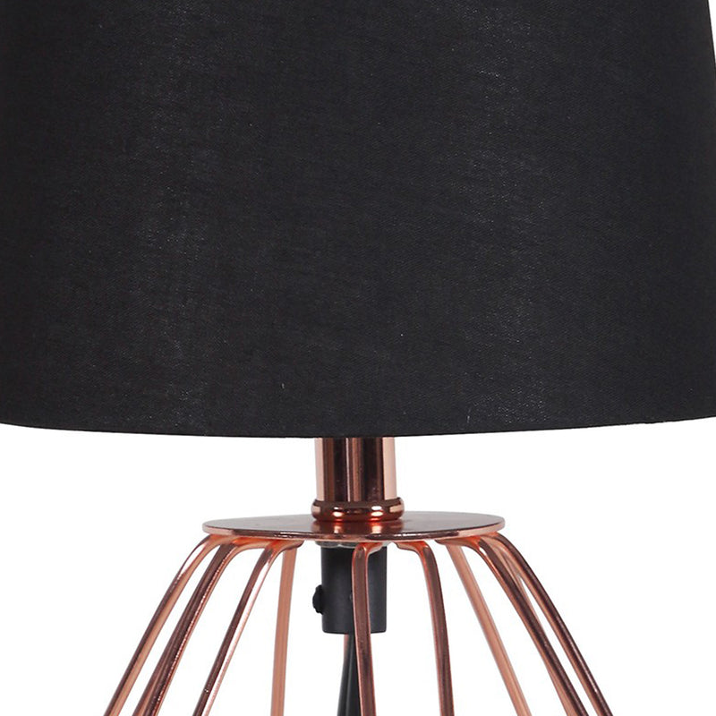 Table Lamp with Hexagon Geometric Metal Base Silver-zoom-