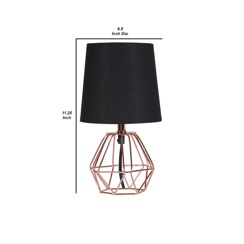 Table Lamp with Hexagon Geometric Metal Base Silver-zoom-
