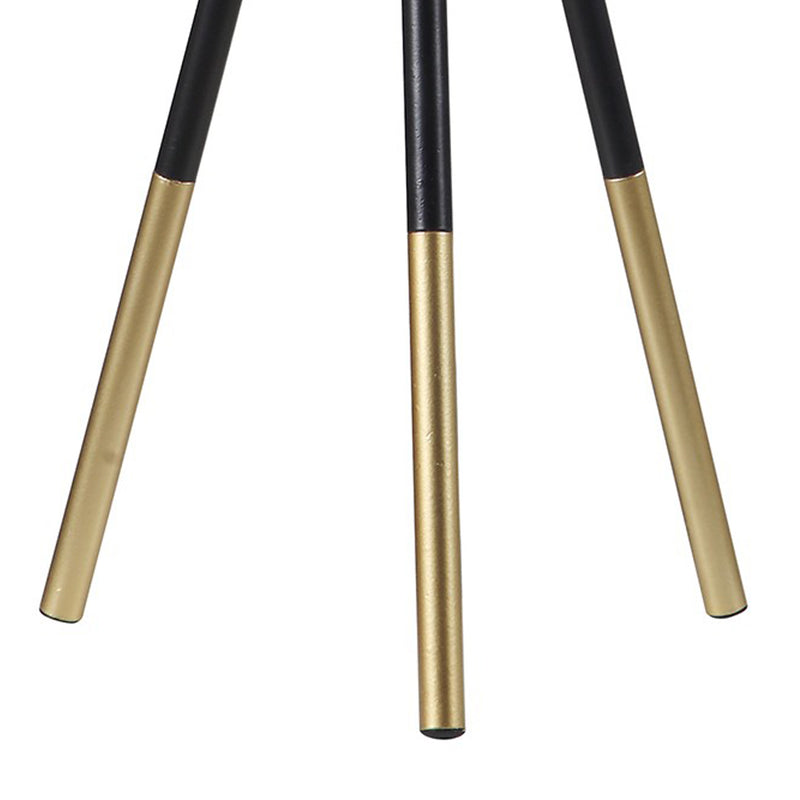 Table Lamp with Tripod Metal Base Black and Gold-zoom-
