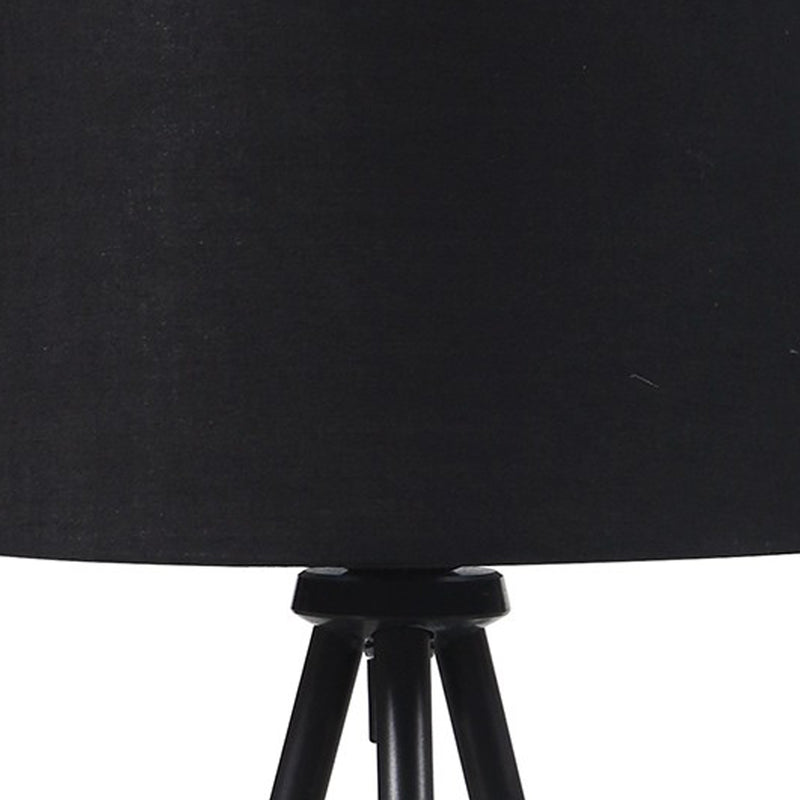 Table Lamp with Tripod Metal Base Black and Gold-zoom-