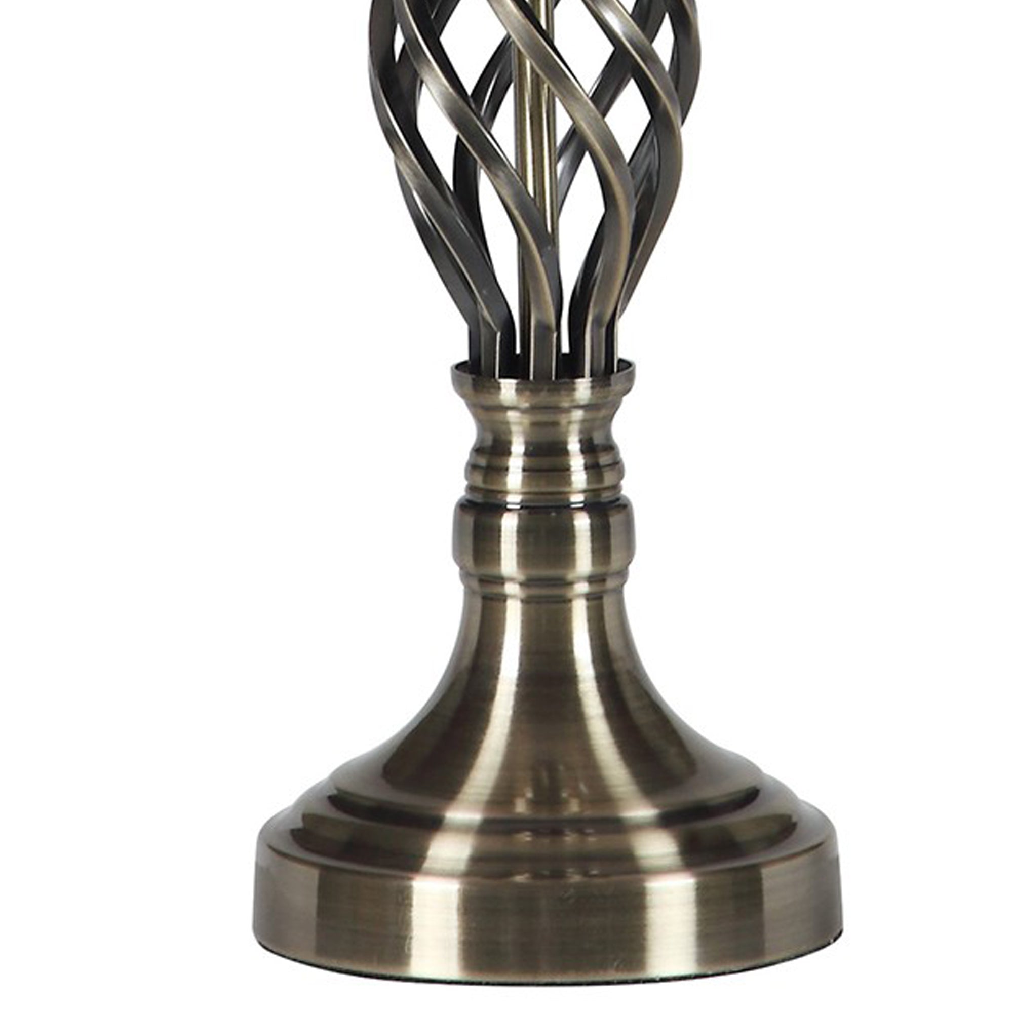 Table Lamp with Open Twisted Metal Base Antique Brass-zoom-2