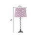 Table Lamp with Orb Stacked Base and Heart Shade Silver