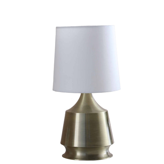 Table Lamp with Metal Bottle Shape Base Antique Brass