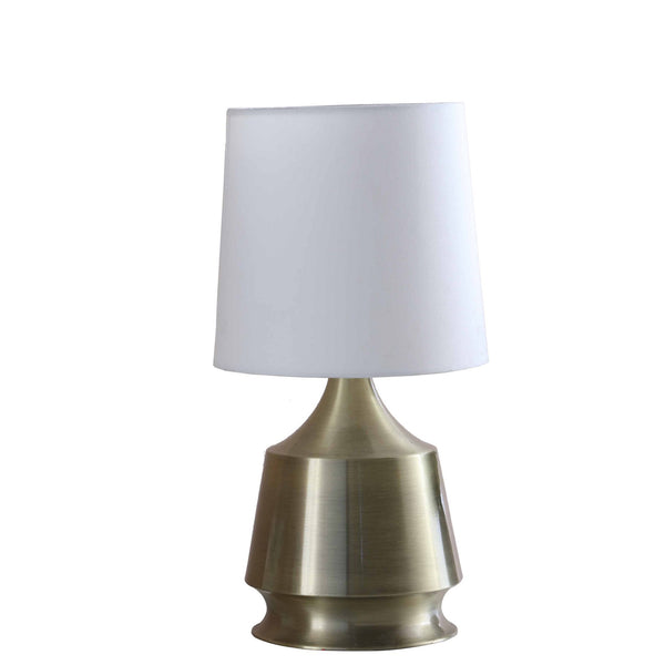 Table Lamp with Metal Bottle Shape Base Antique Brass