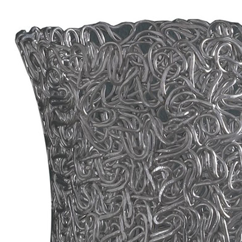 Table Lamp with Curved Aluminum Open Network Silver-zoom-