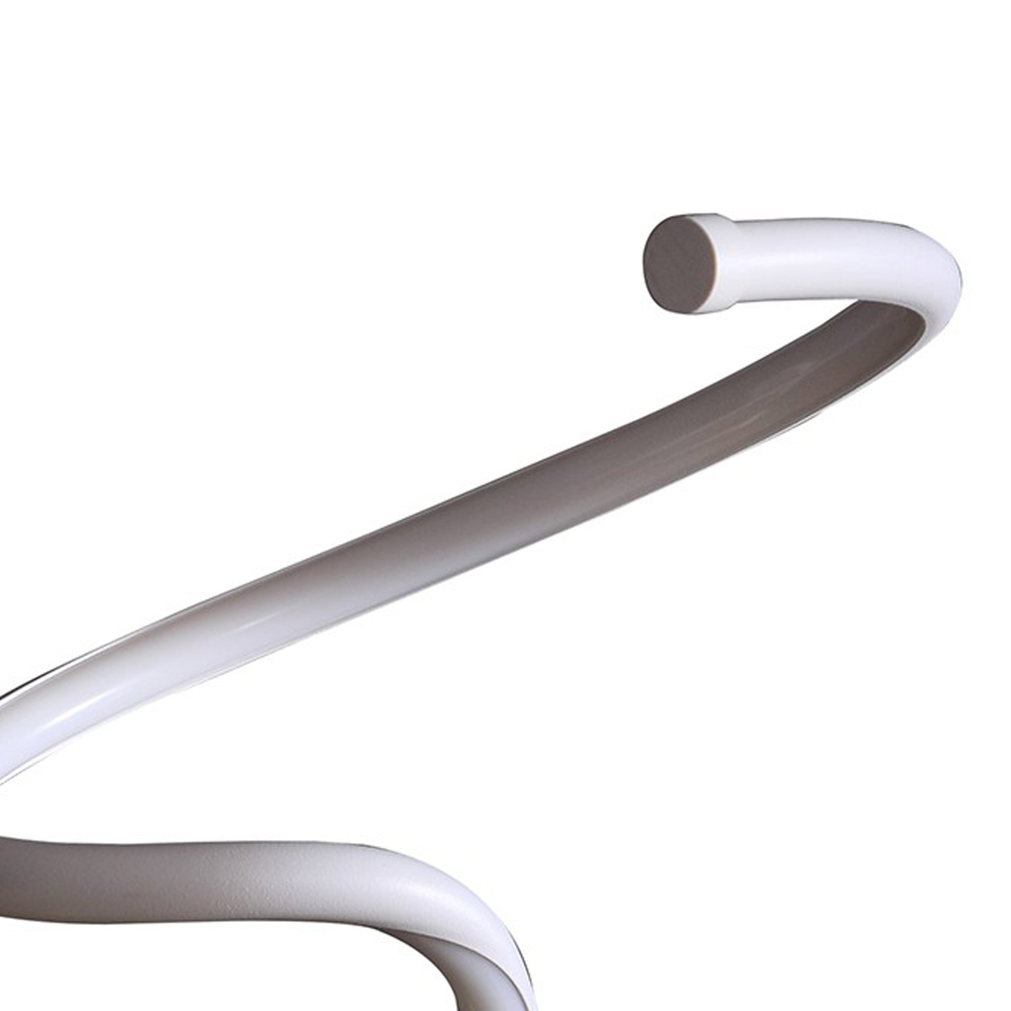Table Lamp with Metal Curved Integrated LED Matte White-zoom-4