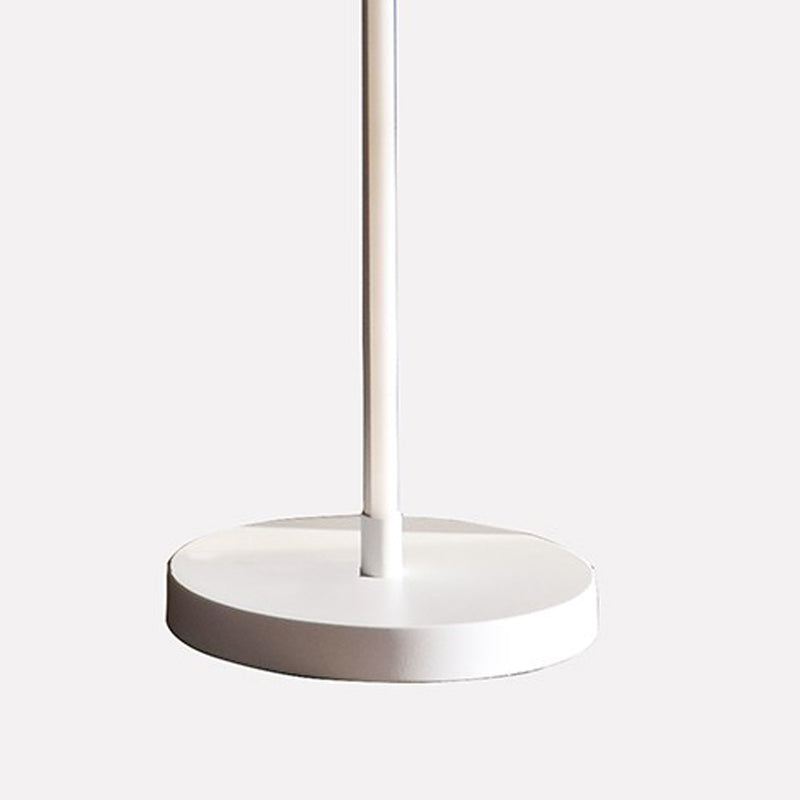 Floor Lamp With Metal Curved Integrated Led Matte White-zoom-