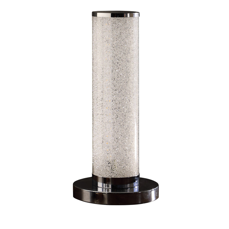 Column Table Lamp with 90 PCS LED and Crystal Sandrocks Silver-zoom-
