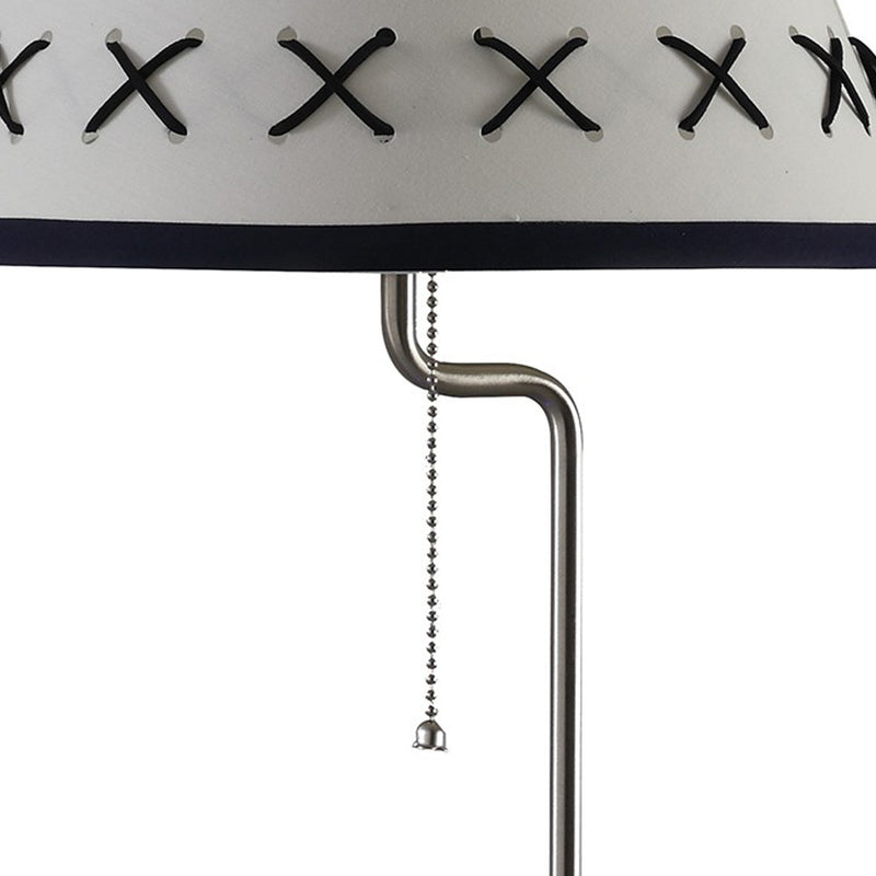 Table Lamp with Wireless Charging and USB Port Silver-zoom-