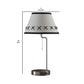 Table Lamp with Wireless Charging and USB Port Silver