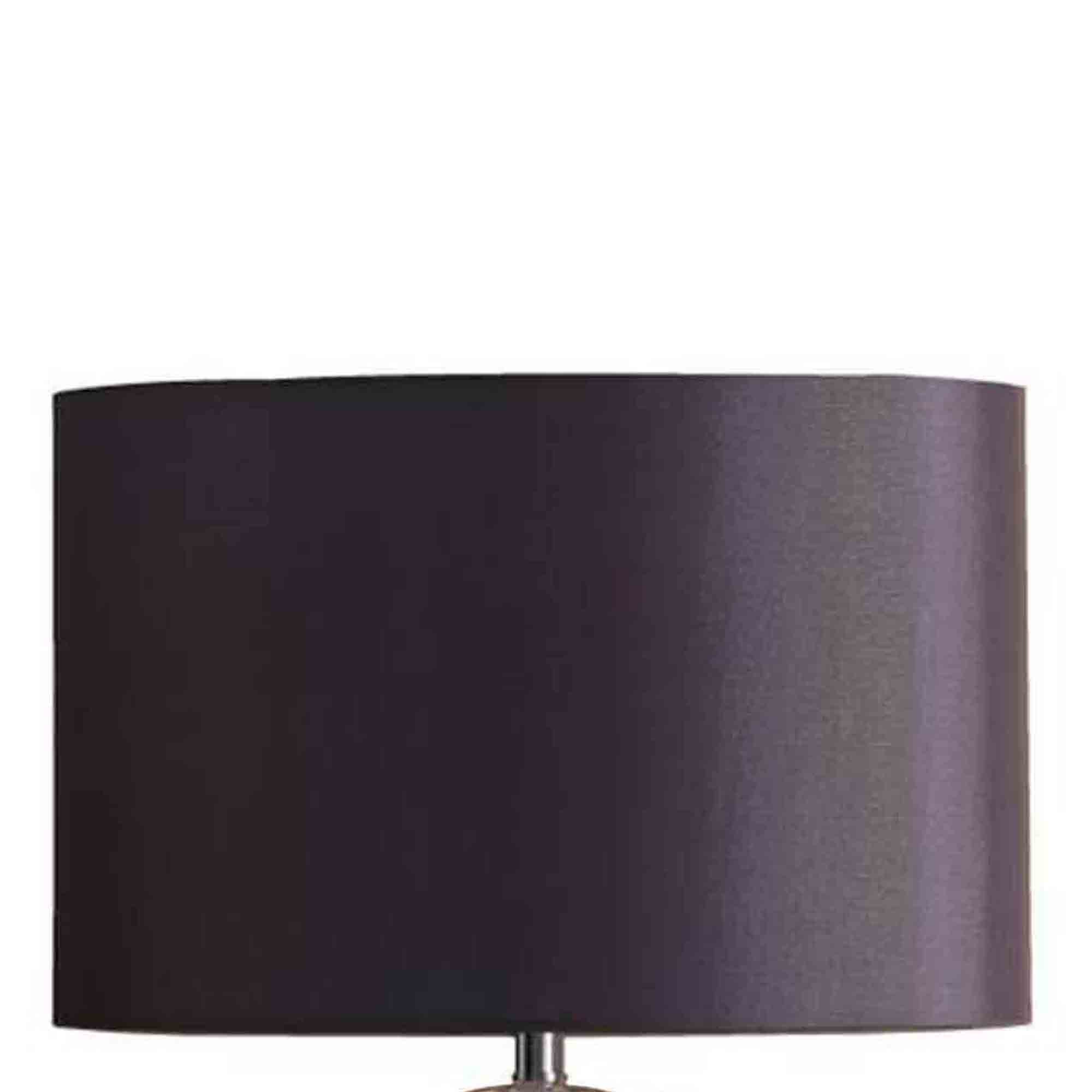 Table Lamp with Glass Orb and Metal Base Silver