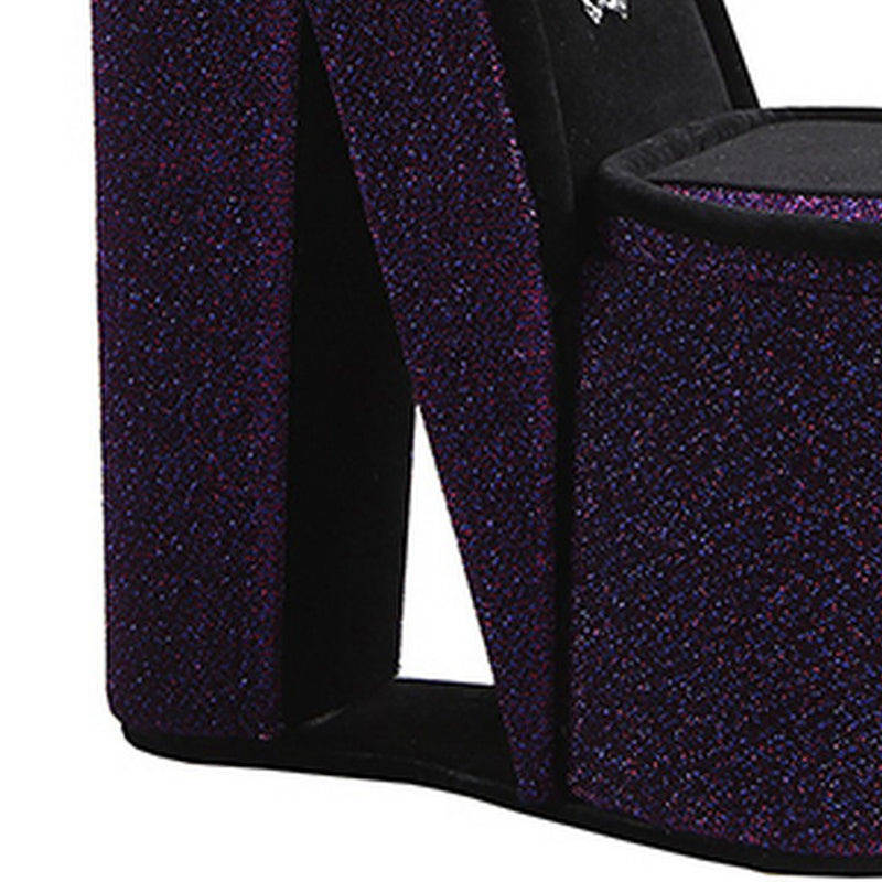 High Heel Shoe Jewelry Box With 3 Hooks And Storage Purple-zoom-