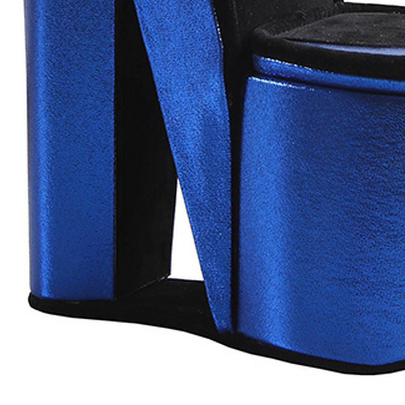 High Heel Shoe Jewelry Box With 3 Hooks And Storage Blue-zoom-