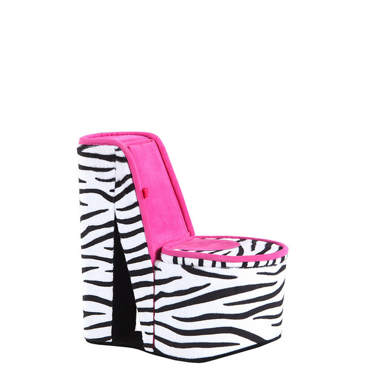 High Heel Zebra Shoe Jewelry Box With 2 Hooks Multicolor-zoom-