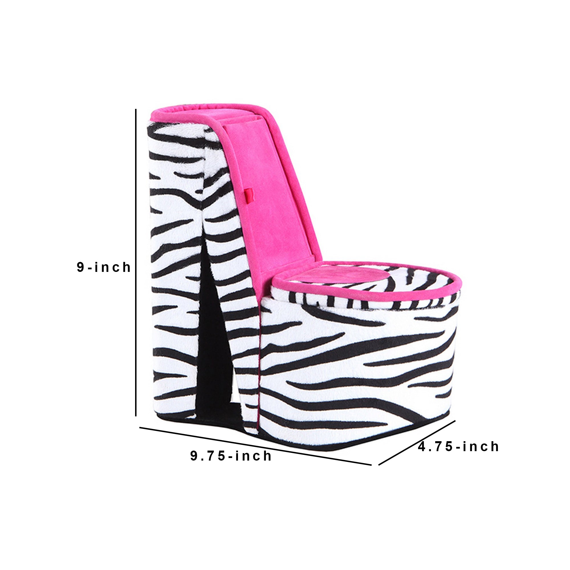High Heel Zebra Shoe Jewelry Box With 2 Hooks Multicolor-zoom-5