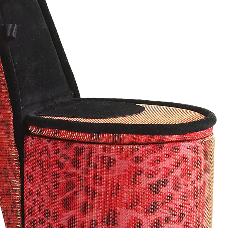 High Heel Leopard Shoe Jewelry Box With 2 Hooks Red-zoom-