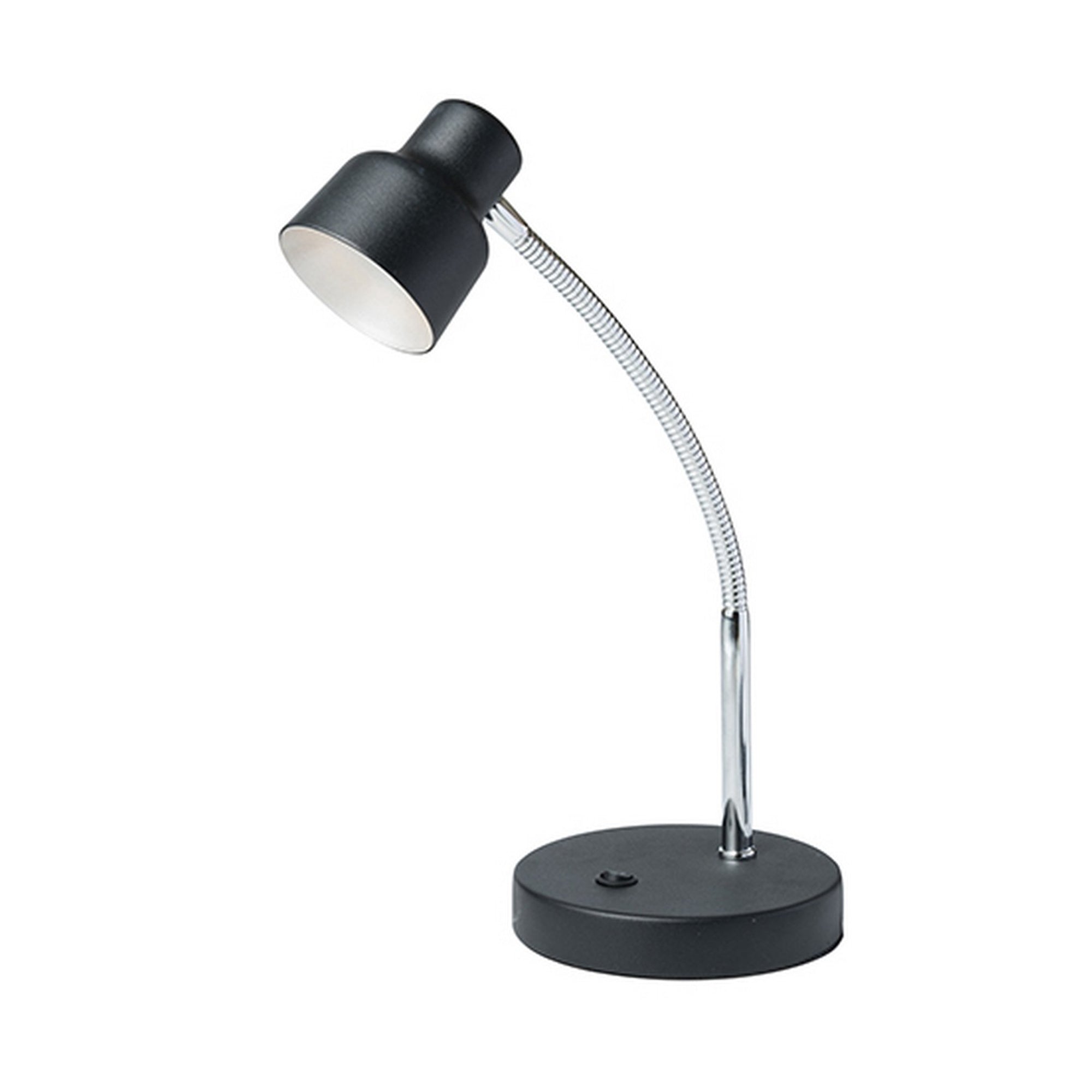 Table Lamp with Adjustable Goose Neck and Shade Black-zoom-1