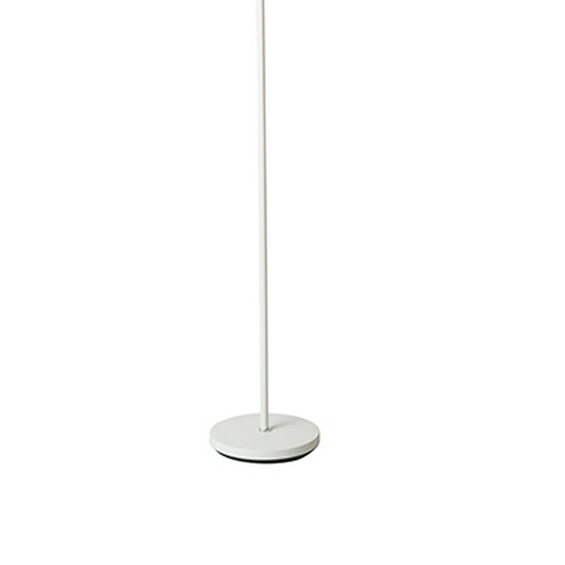 Torchiere Floor Lamp With Adjustable Plate Shade And Sleek Body White-zoom-