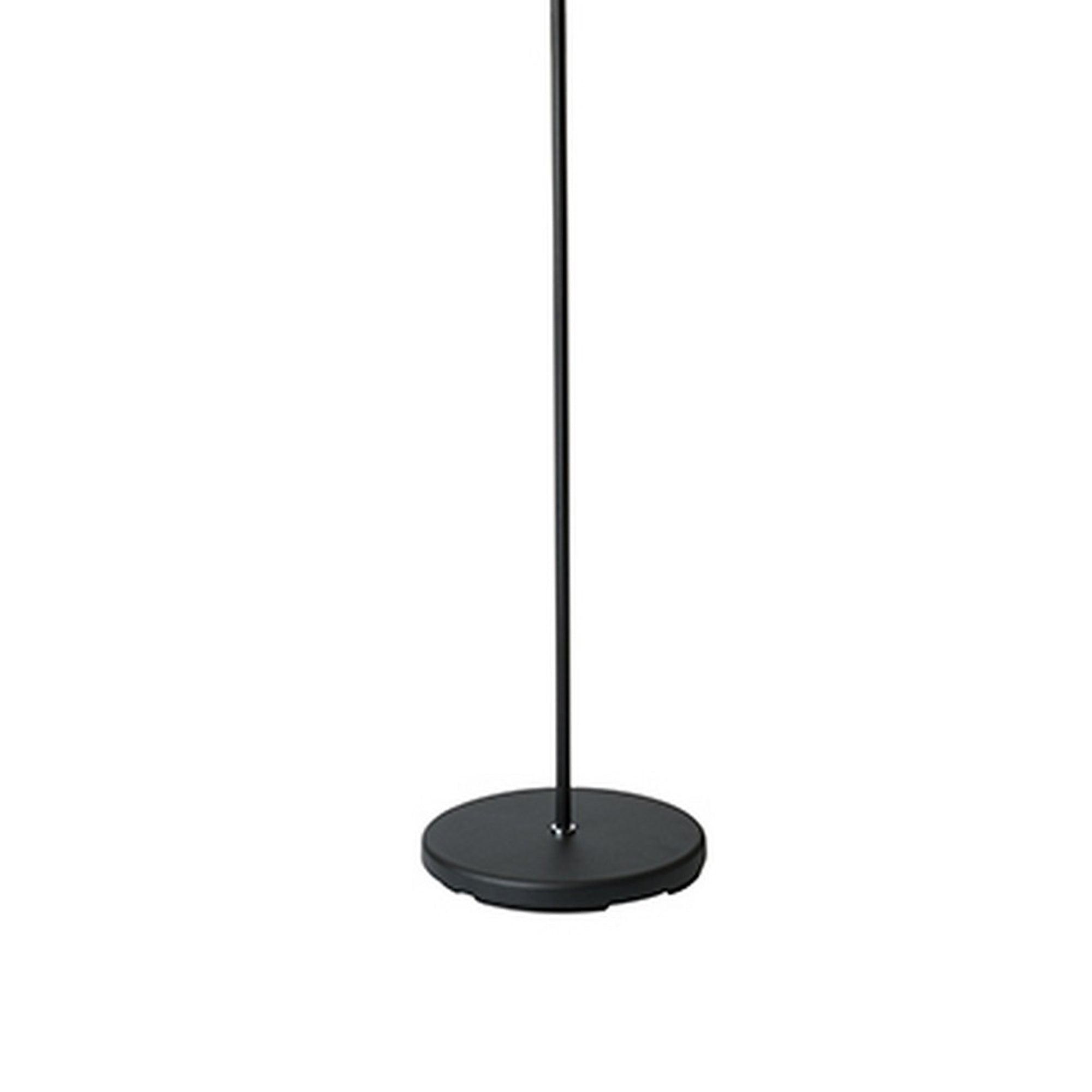Torchiere Floor Lamp With Adjustable Disk Shade And Sleek Body Black-zoom-4