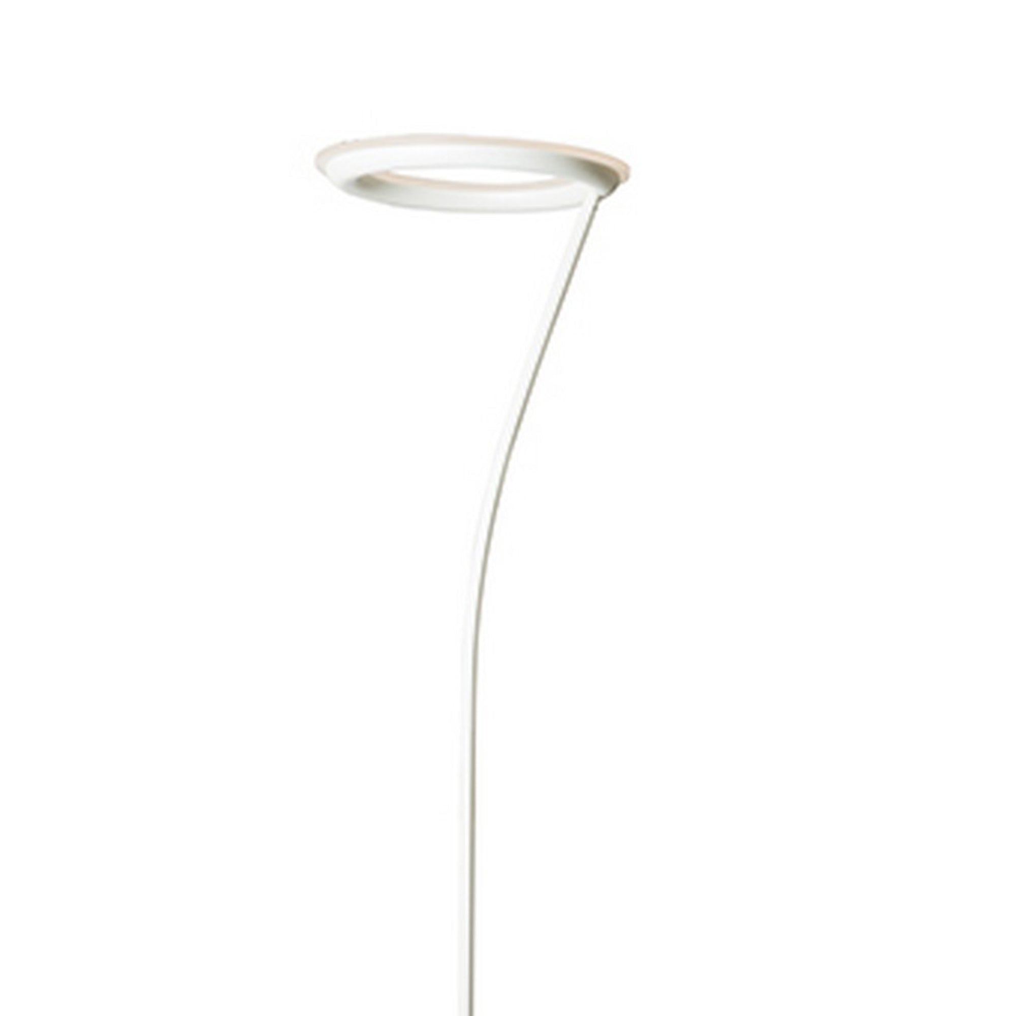Torchiere Floor Lamp With Adjustable Disk Shade And Sleek Body White-zoom-2