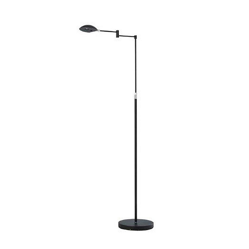Floor Lamp With Adjustable Swing Arm And Height Black-zoom-