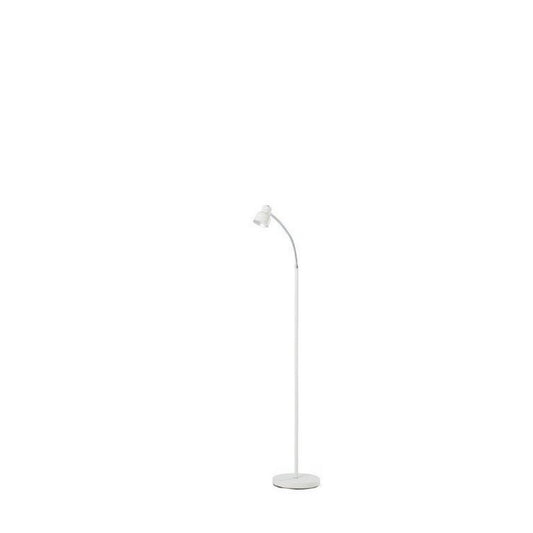 Floor Lamp With Adjustable And Bendable Gooseneck White