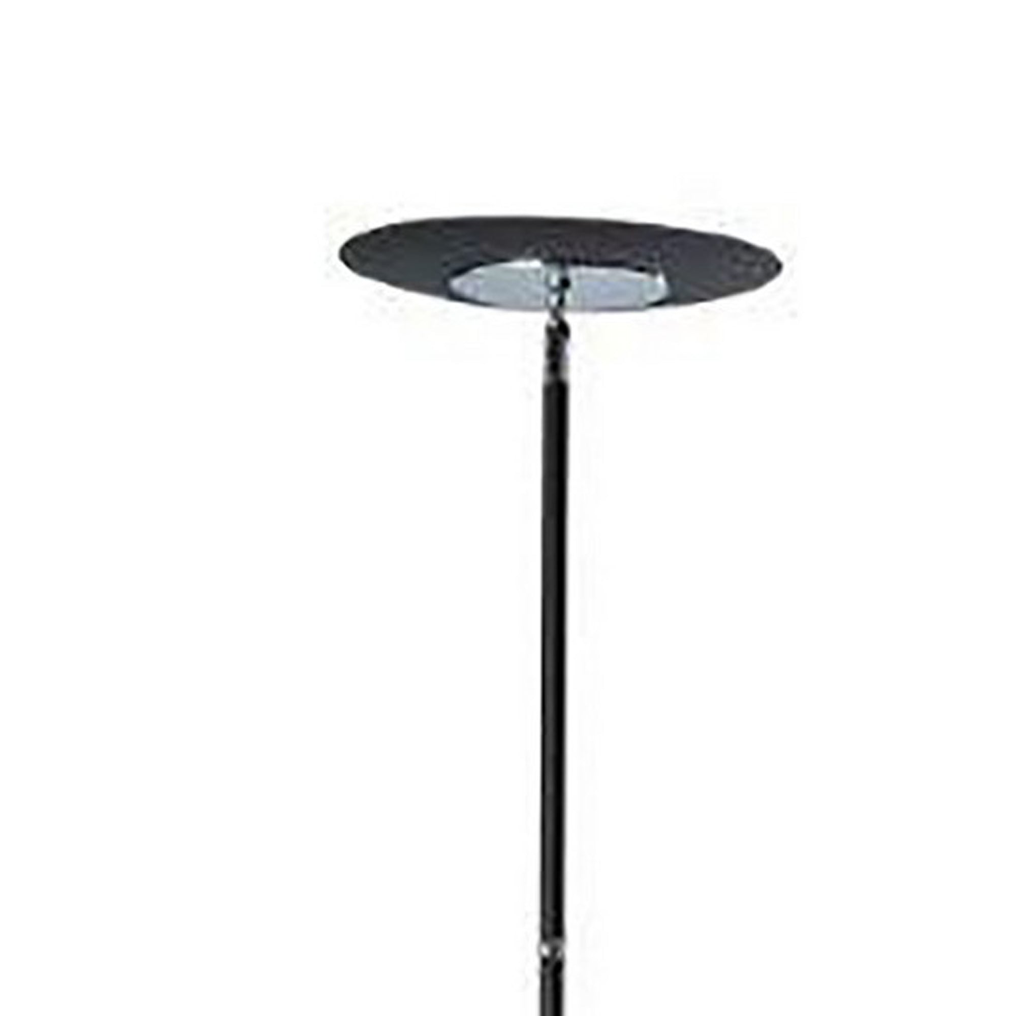 Floor Lamp With Adjustable Torchiere Head And Sleek Metal Body Black-zoom-2