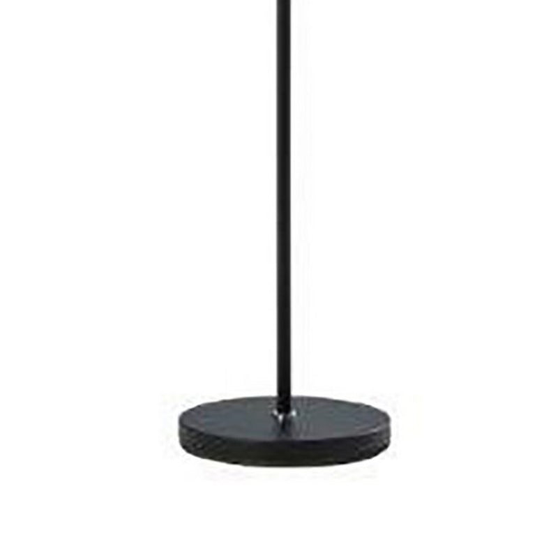 Floor Lamp With Adjustable Torchiere Head And Sleek Metal Body Black-zoom-