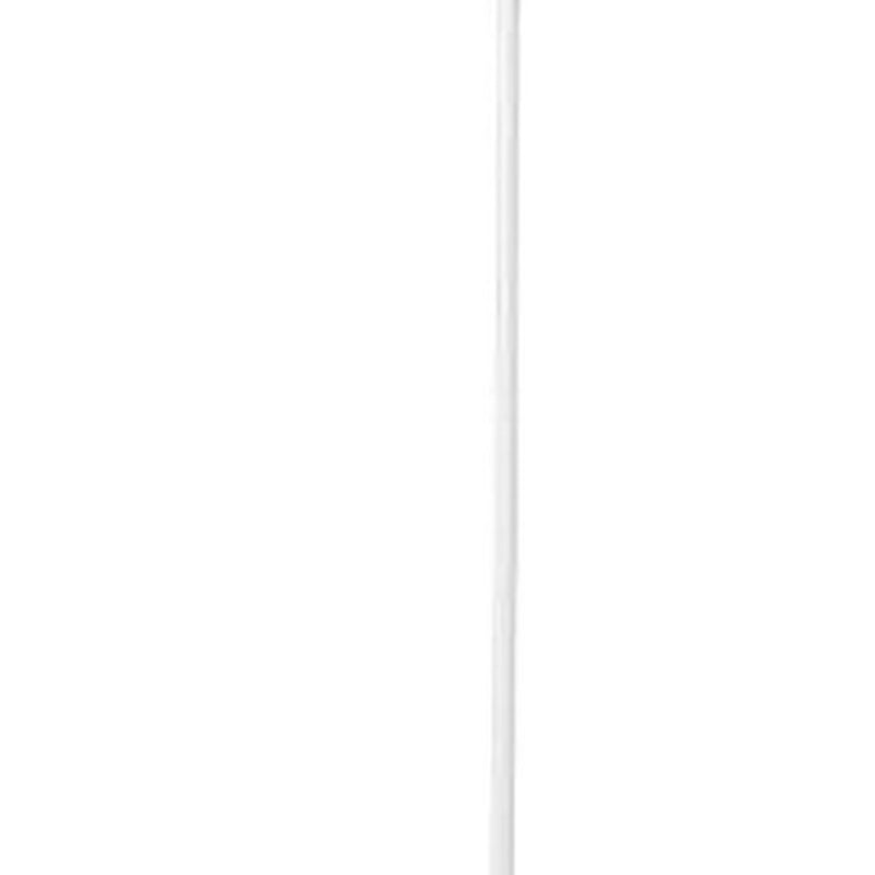 Floor Lamp With Adjustable Torchiere Head And Sleek Metal Body White-zoom-