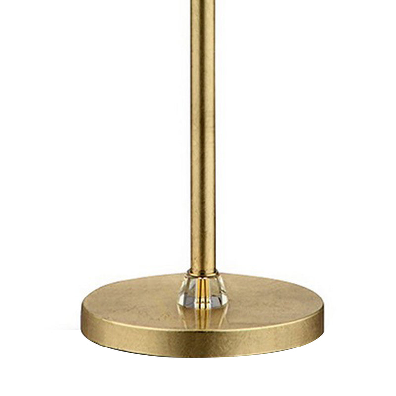 Floor Lamp With Hanging Crystal Accents White And Gold-zoom-