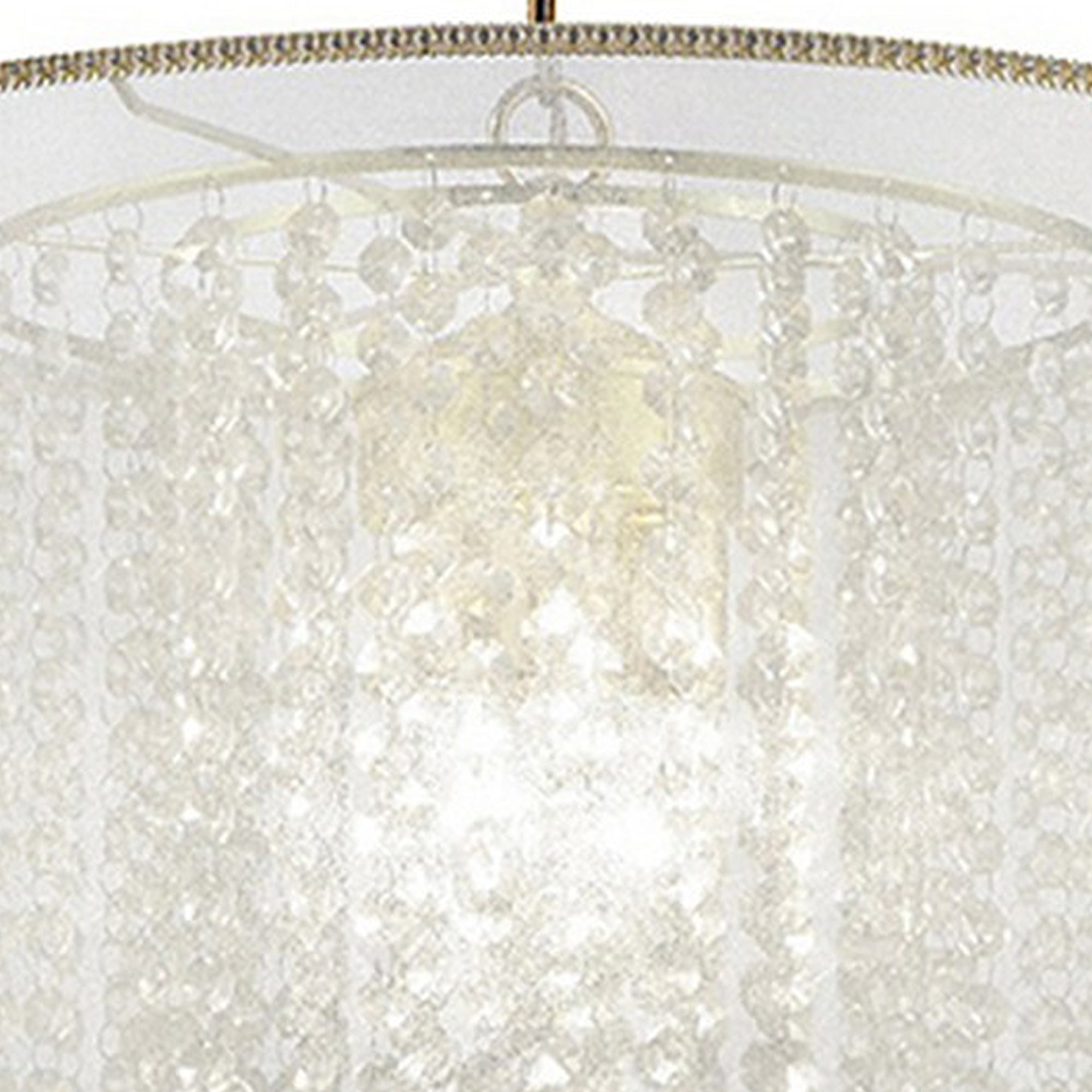 Ceiling Lamp with Hanging Crystal Accents White and Clear-zoom-3
