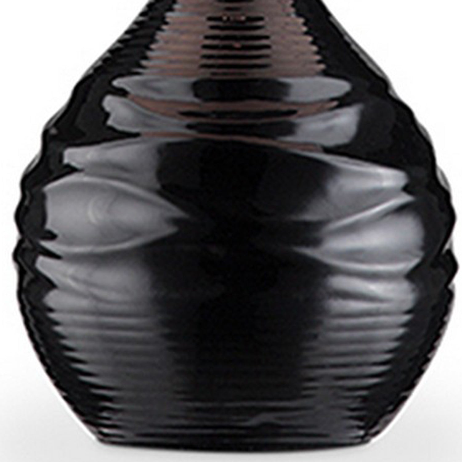 Table Lamp with Ribbed Ceramic Body Black and white-zoom-4
