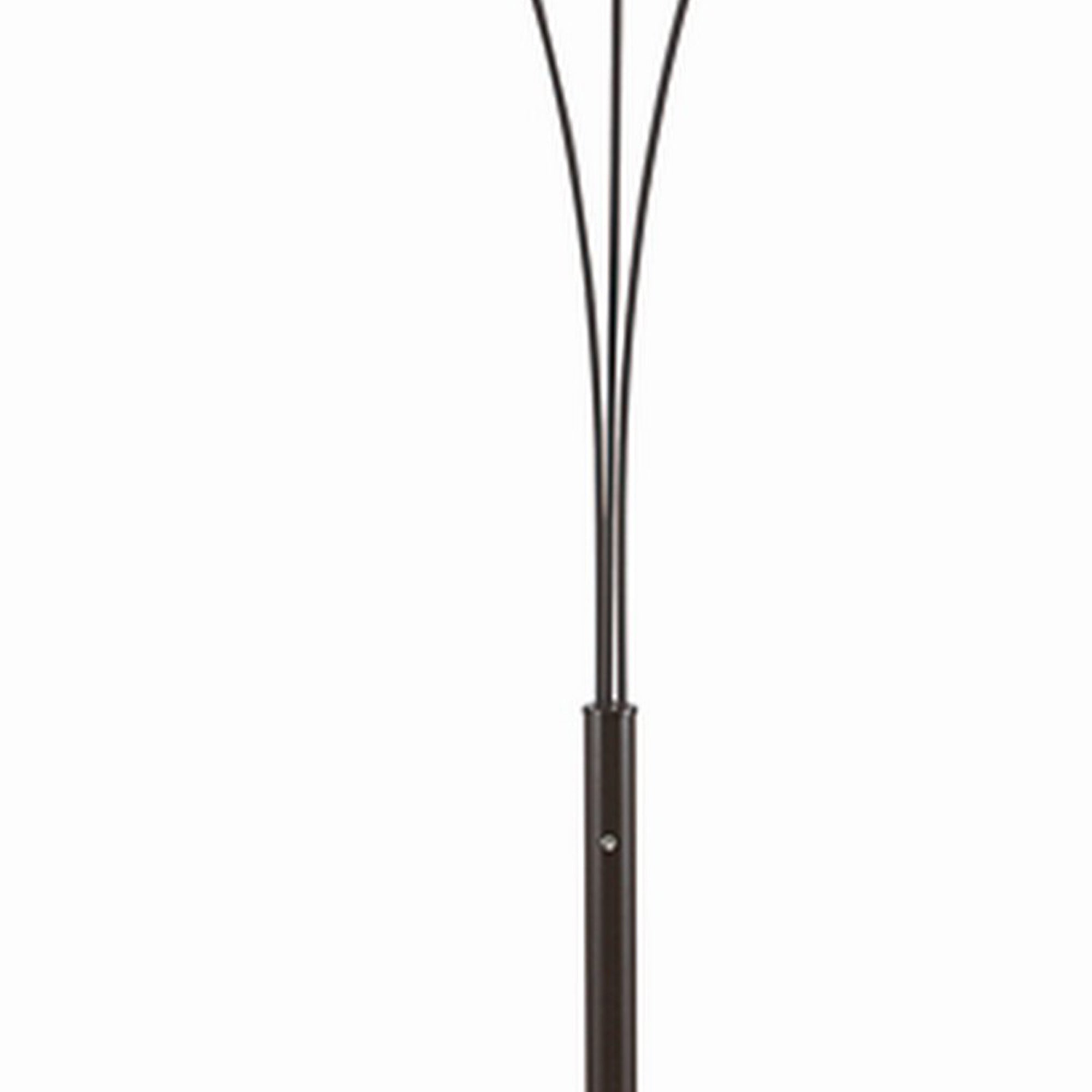 Floor Lamp With 3 Arched Arms And Fabric Shades Bronze-zoom-3