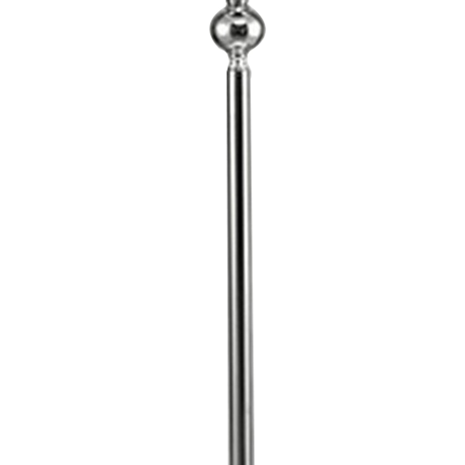Floor Lamp With Metal Frame And Crystal Accent White-zoom-3