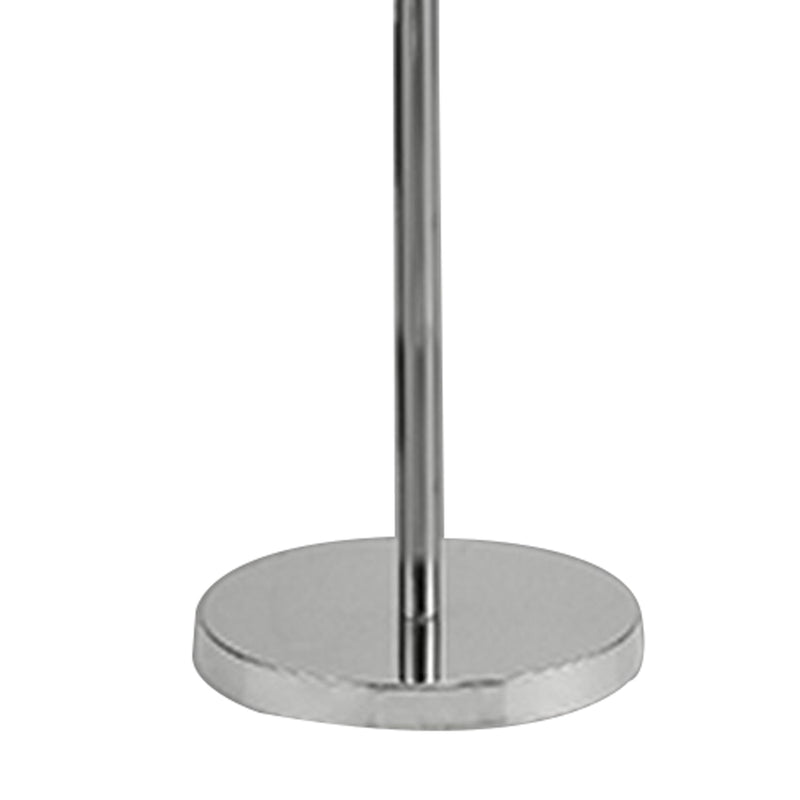 Floor Lamp With Metal Frame And Crystal Accent White-zoom-