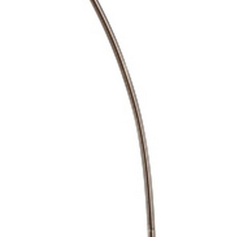 Floor Lamp With Curved Metal Frame And Drum Shade Antique Gold-zoom-