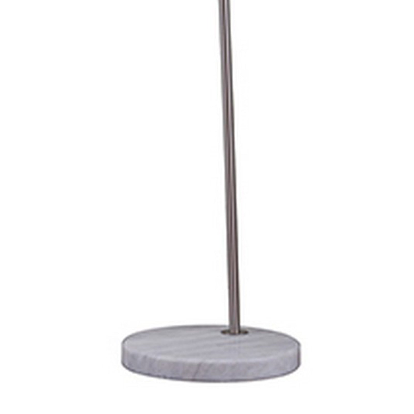 Floor Lamp With Curved Metal Frame And Drum Shade Silver-zoom-2