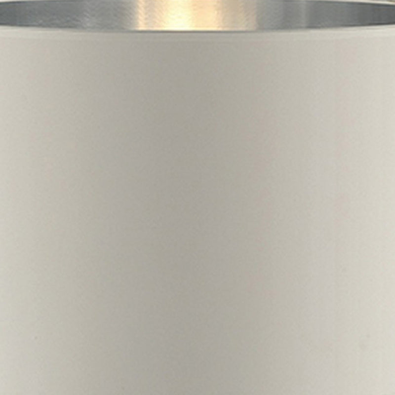 Table Lamp with Inlaid Chevron Pattern Base Silver and Black-zoom-