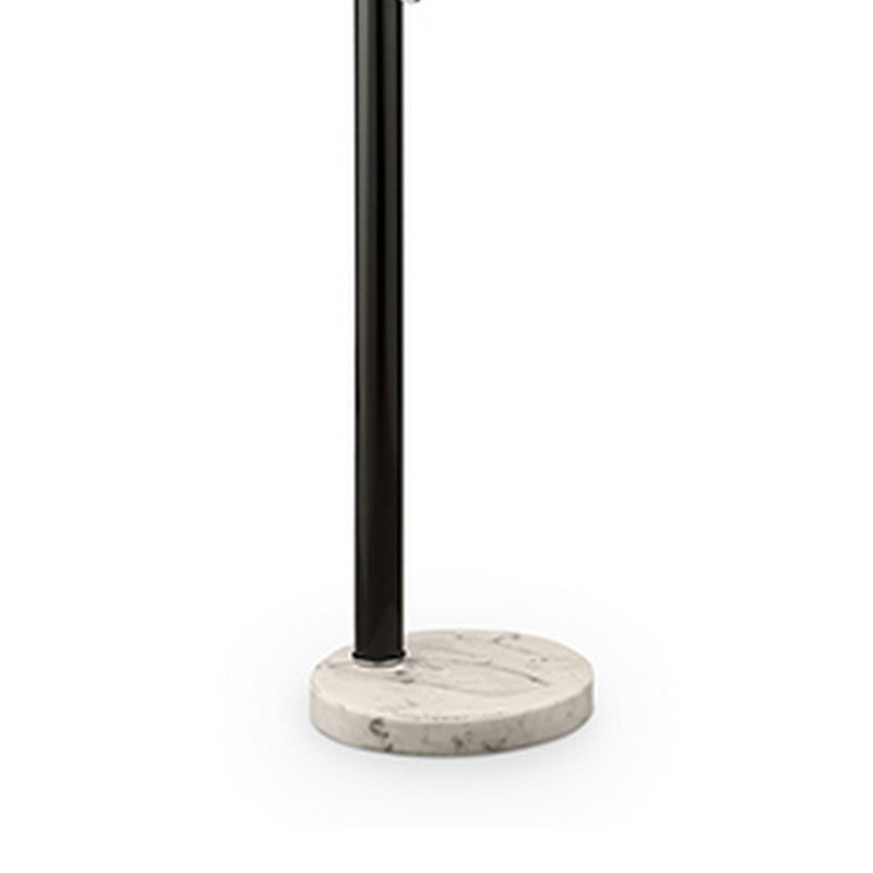 3 Arc Floor Lamp With Metal Frame And Marble Base Black-zoom-