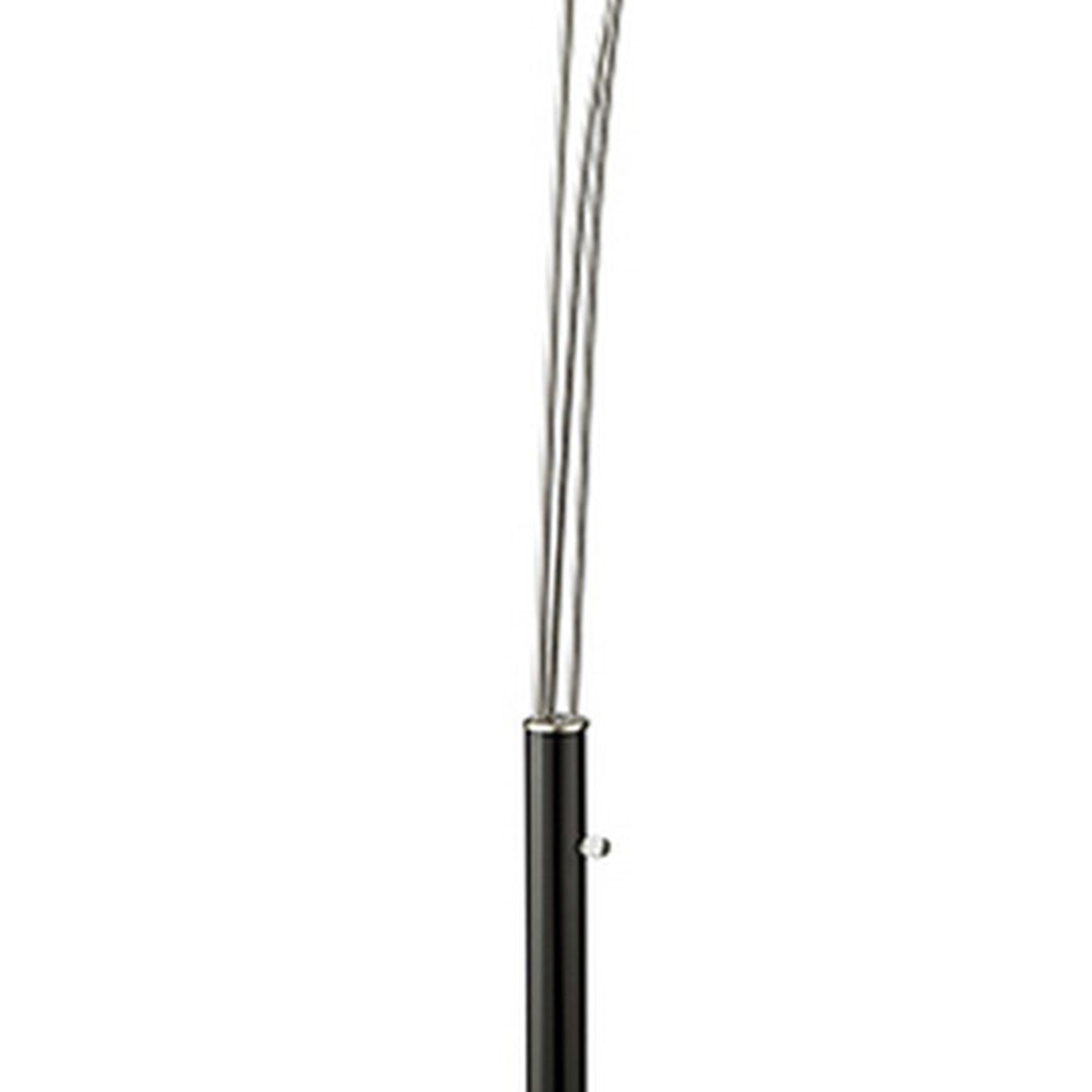 3 Arc Floor Lamp With Metal Frame And Marble Base Black-zoom-3
