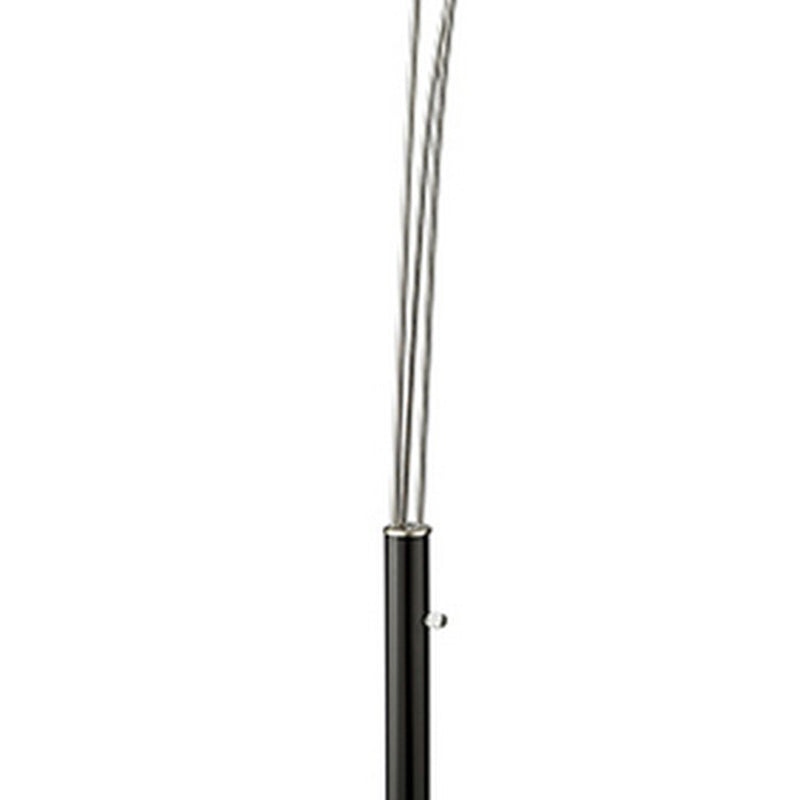 3 Arc Floor Lamp With Metal Frame And Marble Base Black-zoom-