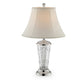 Table Lamp with Semi Fluted Glass Base Set of 2 Off White