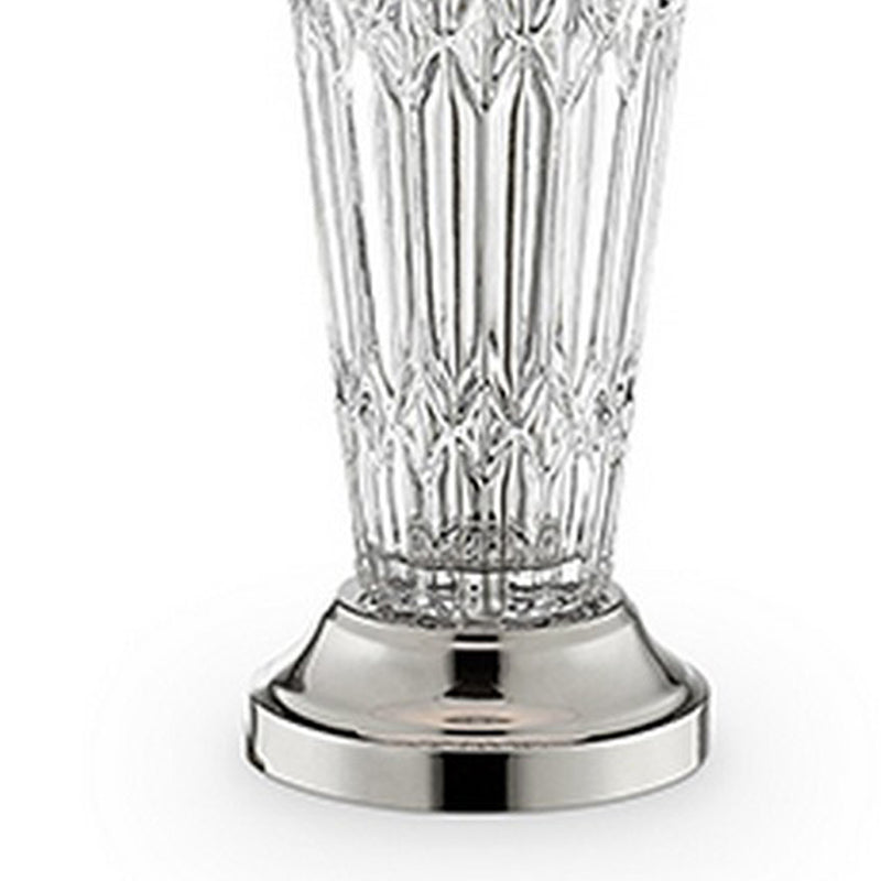 Table Lamp with Semi Fluted Glass Base Set of 2 Off White-zoom-