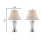 Table Lamp with Semi Fluted Glass Base Set of 2 Off White