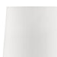 Table Lamp with Teardrop Metal Base and Fabric Shade White