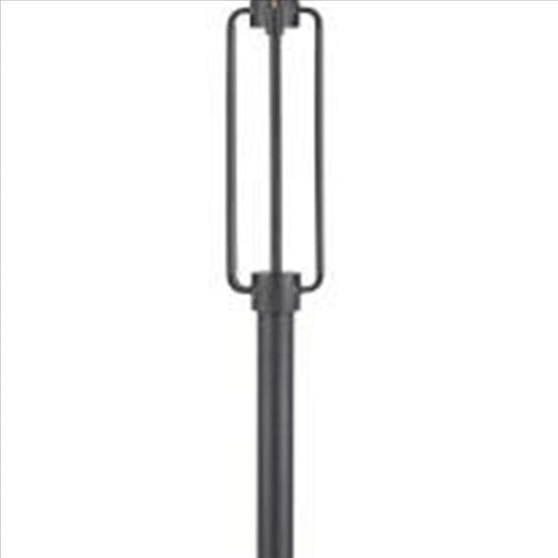 Cage Design Shade Metal Floor Lamp With Pull Chain Switch Black-zoom-